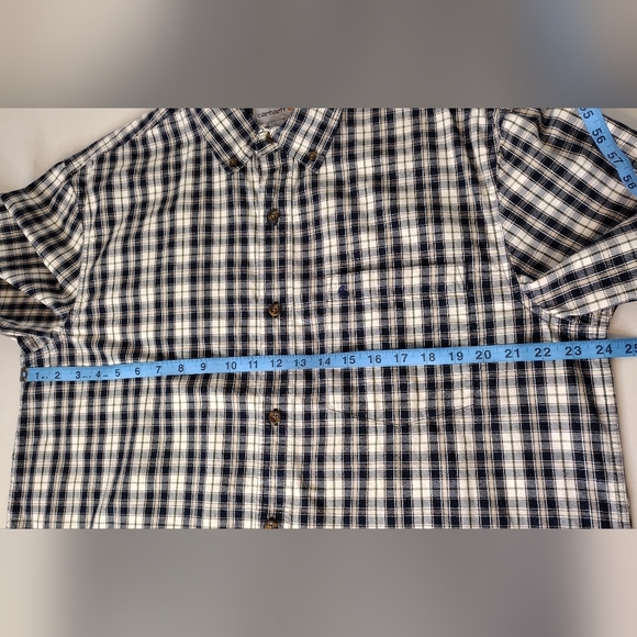 Carhartt Men's Plaid Relaxed Fit Western Cowboy Casual Button Down Shirt Sz L - Picture 3 of 14